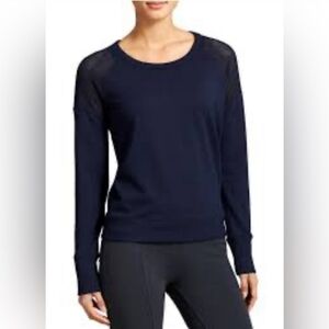ATHLETA Citytime Crewneck Sweatshirt Navy Blue Size: S